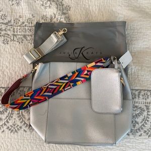 Julia Kays Demi bucket bag in metallic gray